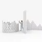 Preview: LINK freestanding room divder wall partition white